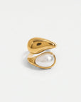 Anel 18k – Gota e Pérola