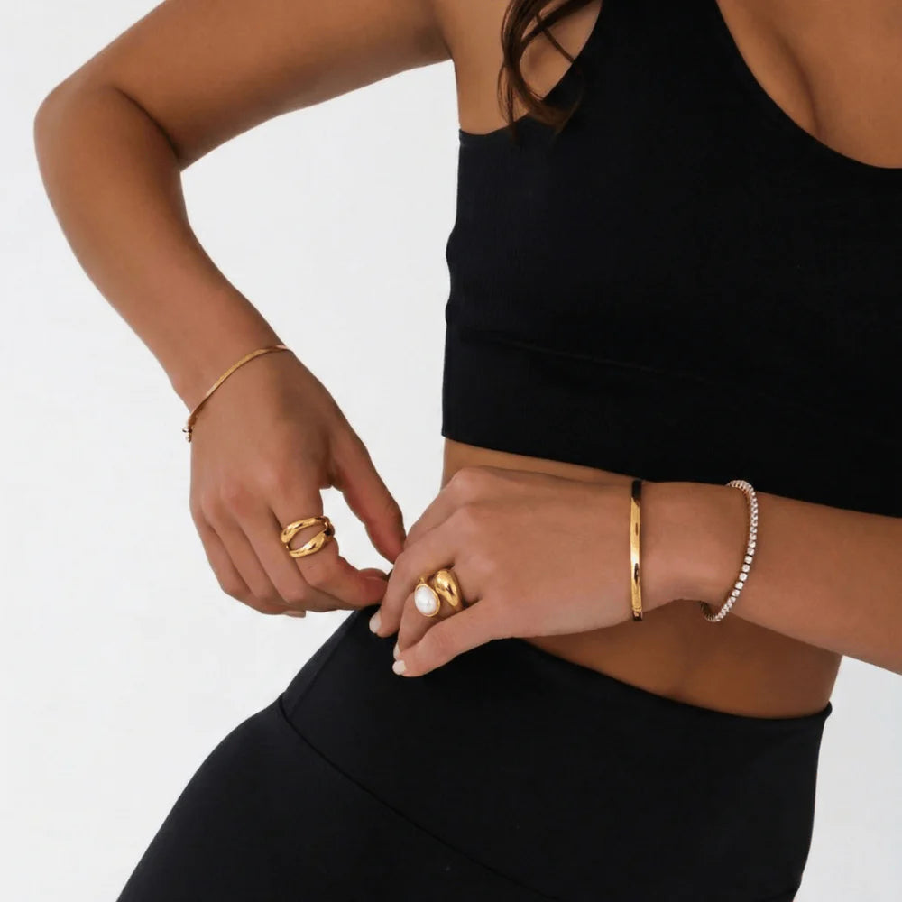 Anel 18k – Gota e Pérola