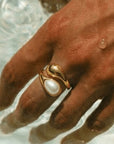 Anel 18k – Gota e Pérola