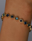Pulseira 18k - Azul