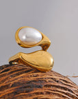 Anel 18k – Gota e Pérola